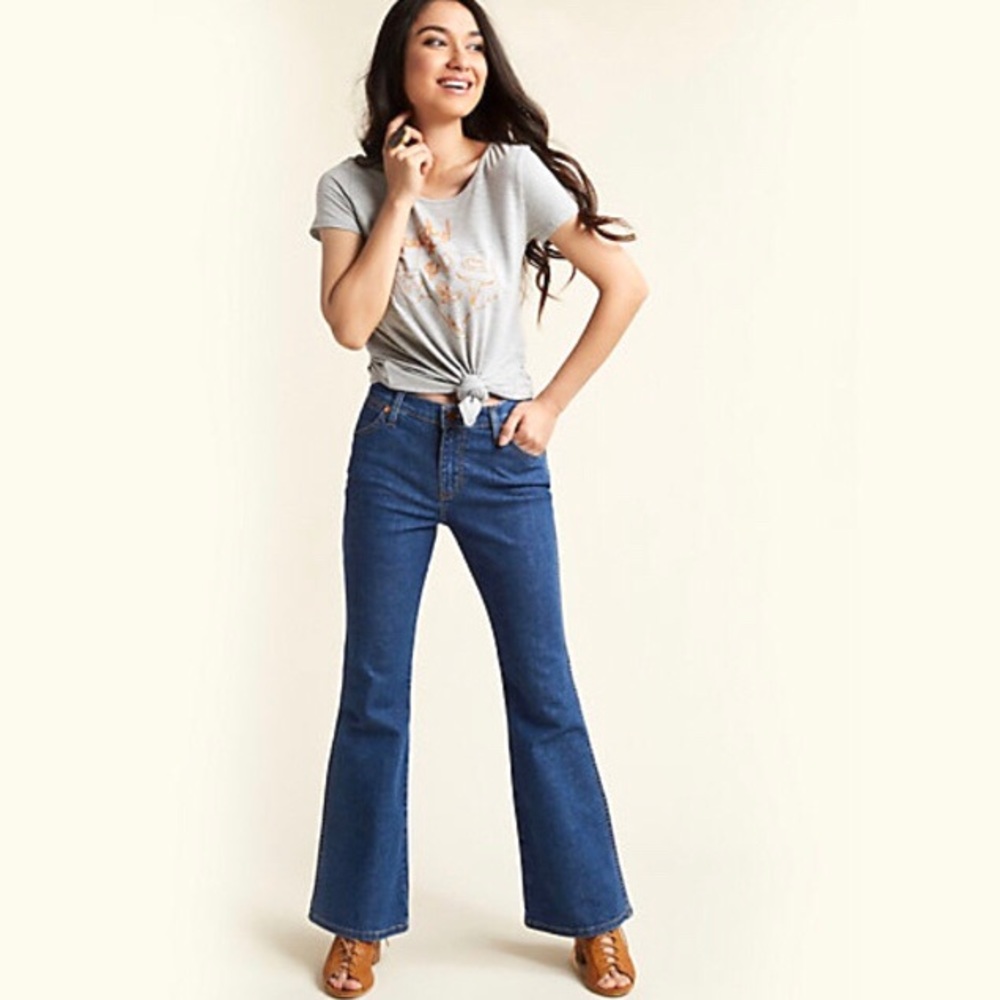 Wrangler x ModCloth Flare Jeans High Rise